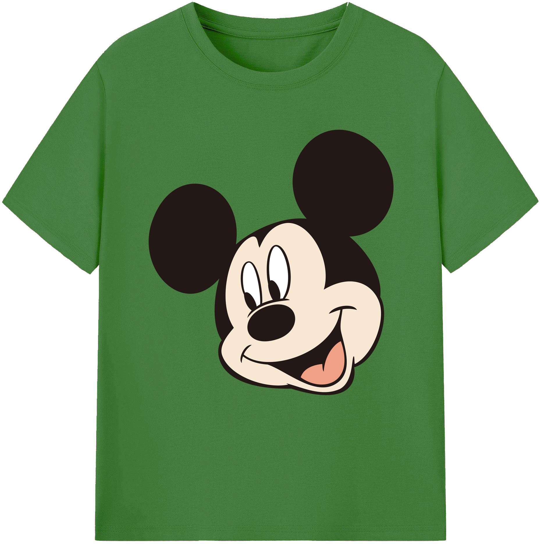 （画像用） ミッキーマウス Mickey Mouse レディースカジュアルプリントTシャツ（綿100％）